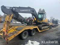 Grävmaskin Komatsu PC210LC-7K med trailer