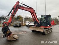 Grävmaskin Kubota KX080-4, rotator med grip &