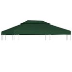 vidaXL Paviljongtak 310 g/m² 3 x 4 m grön(SKU40882)