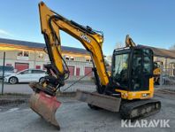 Grävmaskin JCB 65R-1 med rotator och 4 redska