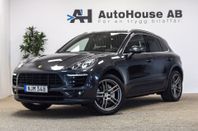Porsche Macan S PDK 340HK Skinn Elstolar Drag Svensksåld