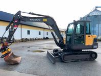 Volvo EC55C grävmaskin, rototilt med grip