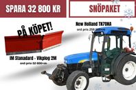 HELGKAMPNAJ SNÖPAKET! TRAKTOR NEW HOLLAND TN70NA + VIKPLOG!