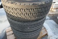 Släpvagnshjul 265/70R19,5 aluminium