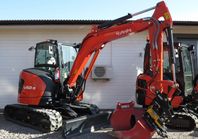 Uthyres: Grävmaskin 5 Ton, Kubota U50-5, rotor, grip