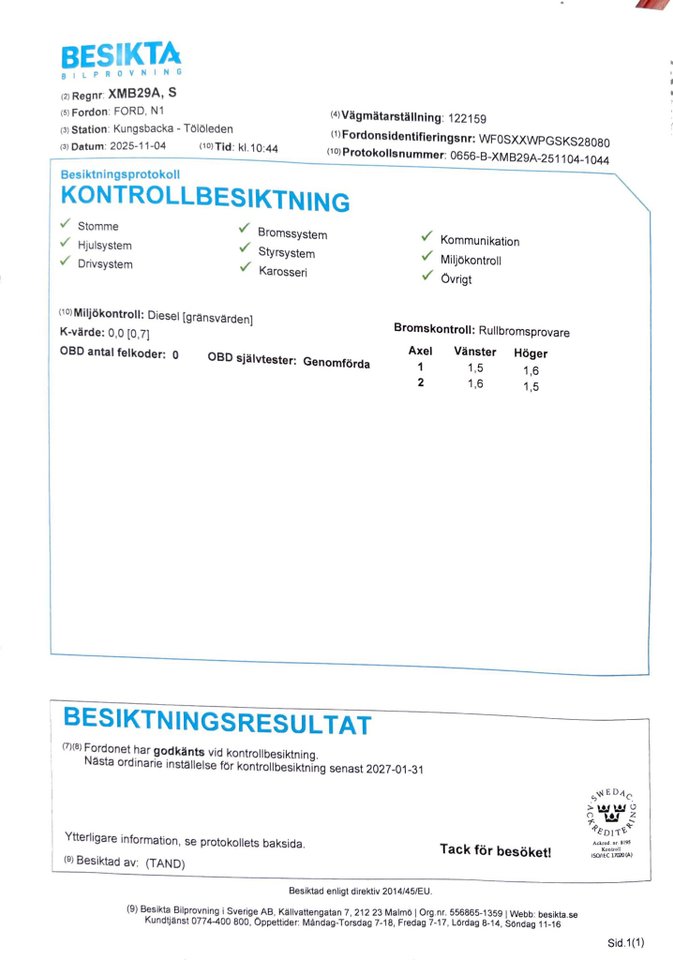 Ford Transit Connect 210 LWB 1.5 EcoBlue SelectShift, 8-trinn, 100hk, 2020