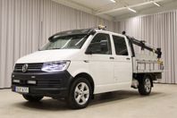 Volkswagen Transporter DSG 4M 204HK Flak Kranbil 1Ägare Moms