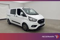 Ford Transit Custom CrewVan L2 Värmare Dragkrok Kamera 6-Sit