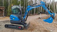 Minigrävare 3 ton, AC, Bomsväng, hydraulisk tumme mm