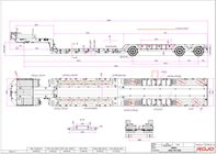 Hakarps - ROJO 3 axlad trailer fullstyrd 30T boggie delbart