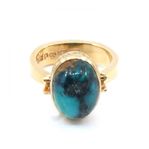 Ring med sten 18K 8,8g Ø16¼