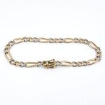 Armband Figaro 18K tvåfärgad 13,2g 19cm