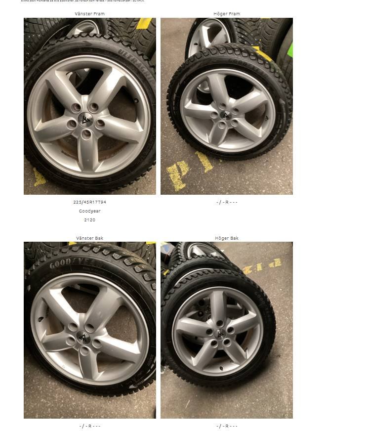 Vinterhjul 225/45R17