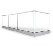 Altan Glasräcken stolpfritt Aluminium Skena/utomhus/inomhus