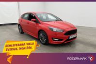 Ford Focus EcoBoost 125hk ST-Line CarPlay Sensorer Keyless
