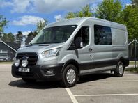 Ford Transit 350 Crew Van 2.0 TDCI AWD 5-sits L3H2 I Värmare
