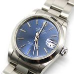 ROLEX Oyster Perpetual Datejust klocka med blå tavla