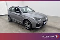 BMW X3 xDrive30d 258hk M Sport M-Värm Skinn Kamera Drag HUD