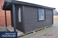 Nybyggt Attefall hus svartlaserad ca 15 m2 +2,2m2