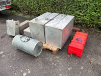 Diverse tankar Rostfritt samt plast