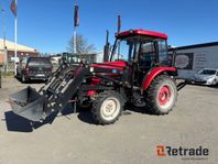 Traktor Jinma 504 E med frontlastare och Grävaggregat