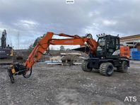 Hitachi ZX 140 W-5B Hjulgrävare med redskap (VIDEO)