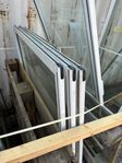 4 st skjutfönster med enkelglas