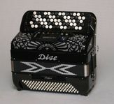 Dragspel lite beg Dise Brilliant med Musictech Fraktfritt