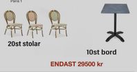 Stolar och Glasräcken för Uteservering, Pris Garanti