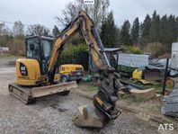 Minigrävare Cat 303.5E CR med tiltrotator och redskap (Se vi