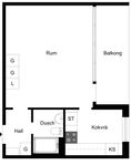 Bostad uthyres - lägenhet i Uppsala - 1 rum, 40m²