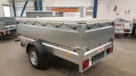 Obromsad 650 kg EU släp: Neptun Pratik N7-253. 253x129 cm.