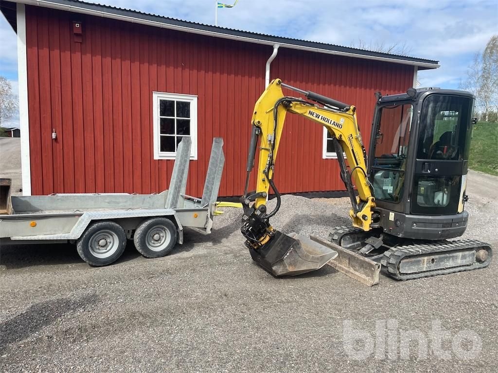 Minigrävare med vagn New Holland