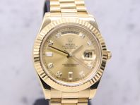 Rolex Day-Date II Gul Guld - President - Diamant-218238-2014