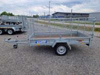 Ny Reko släpkärra FE2112 obromsad, 650kg, stödhjul, grindar