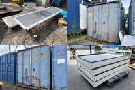 Bänkskiva med diskho, Container, Fönster 4st m.m