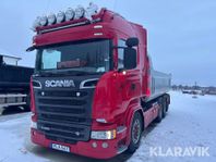 Lastbil Scania R580 8X4 tridem  schaktbil med