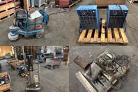 Betongslip, Värmefläkt, Vattenpump & Telfer