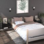 vidaXL Väggmonterade sängbord 2 st svart (SKU810956)