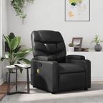 vidaXL Massagefåtölj svart konstläder (SKU372472)