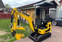 Minigrävare 1 ton med bomsväng, hydraulisk tumme mm