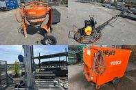 Betongblandare, Glättningsmaskin, Materiallyft & Byggtork