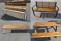 Sittbänk 3 st & Trädgårdsbänk 2 st