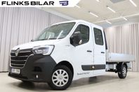 Renault Master 180HK Dubbelhytt Flak 7-Sits Värmare Momsbil