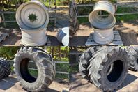 Traktorfälg, Traktordäck, Dubbelmontage & Vagnshjul