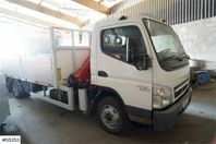 Kranbil med flak Mitsubishi Canter 7C15