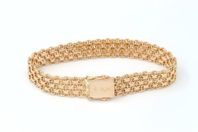 X-länk armband i 18k guld med stavar