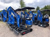 Fullt utrustad minigrävare 1 ton Rippa R10 ECO med tillbehör