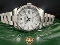 Rolex Datejust 41 126300 Vit Fullset Toppskick 2022