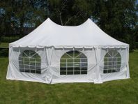 Partytält Elegance 6,8x5m, vit - festtält, paviljong